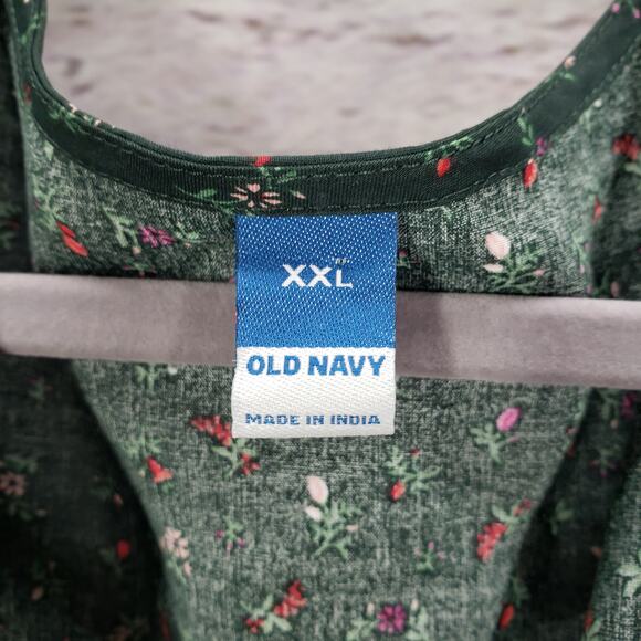 Old Navy New Women's Green Mini Floral Rayon Wrap Dress Size XXL - Picture 8 of 14